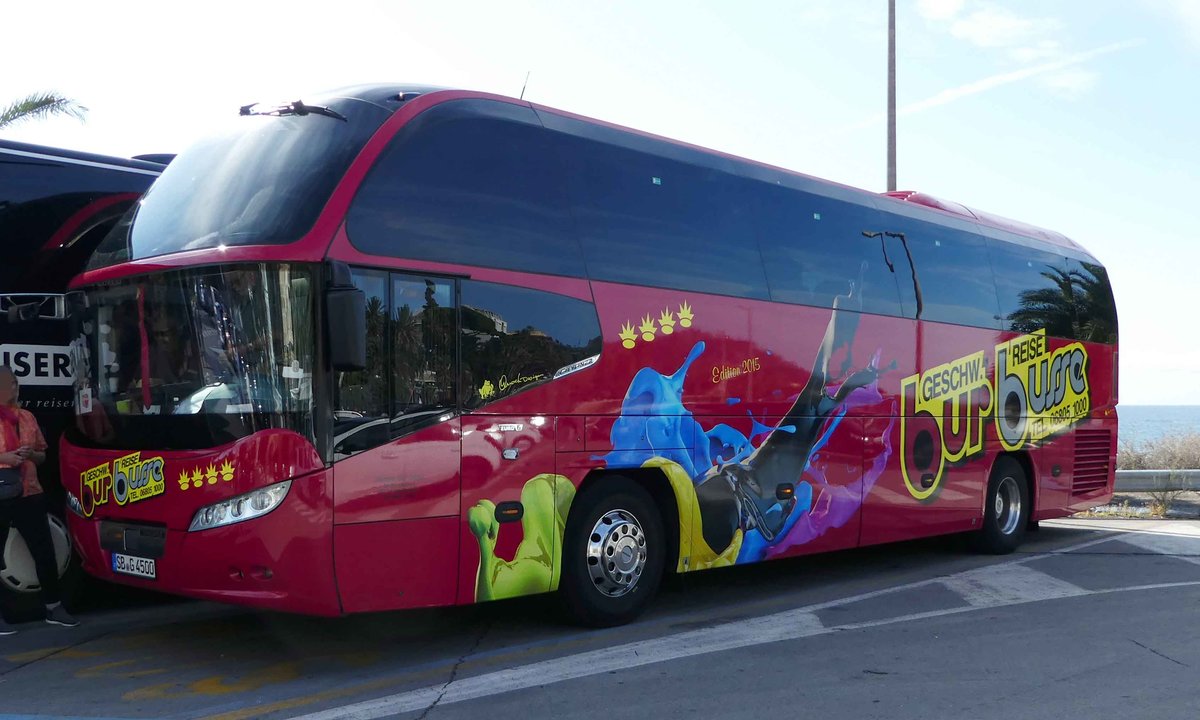 Neoplan Cityliner vom Bur-Reisen aus dem Saarland, gesehen in San Remo im September 2017