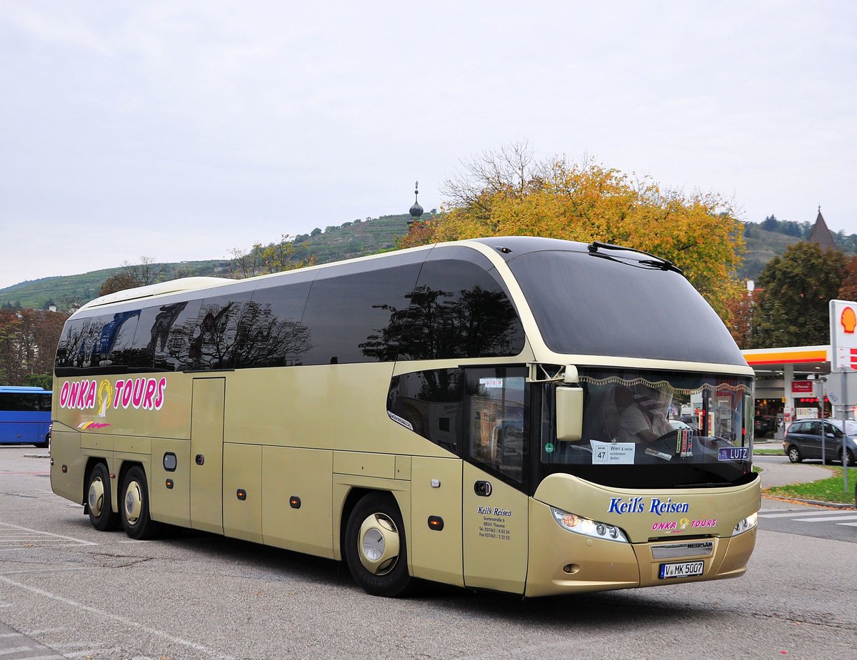 Neoplan Cityliner von Keil`s Reisen aus der BRD in Krems gesehen.