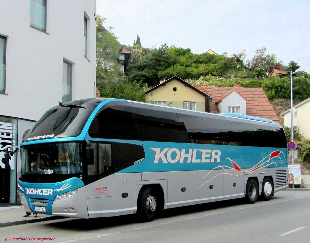 Neoplan Cityliner von Kohler aus der BRD im Herbst 2013 in Krems.