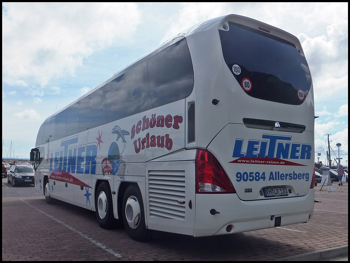 Neoplan Cityliner von Leitner aus Deutschland im Stadthafen Sassnitz.