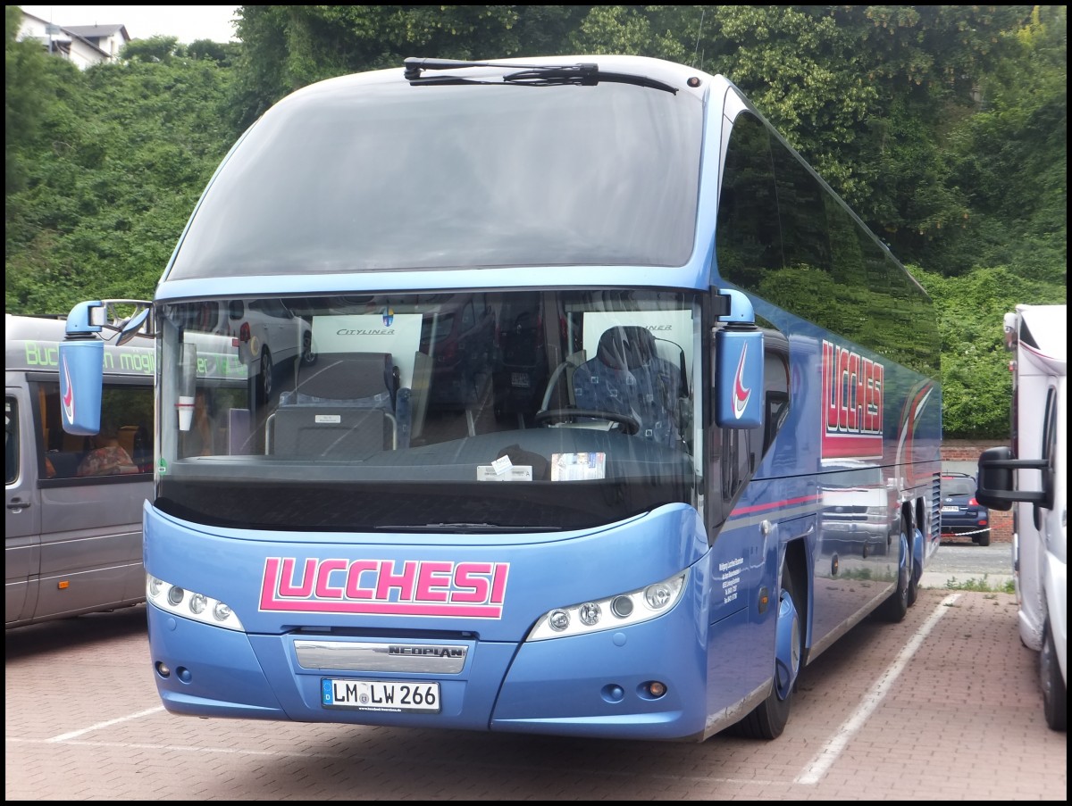 Neoplan Cityliner von Lucchesi aus Deutschland im Stadthafen Sassnitz.