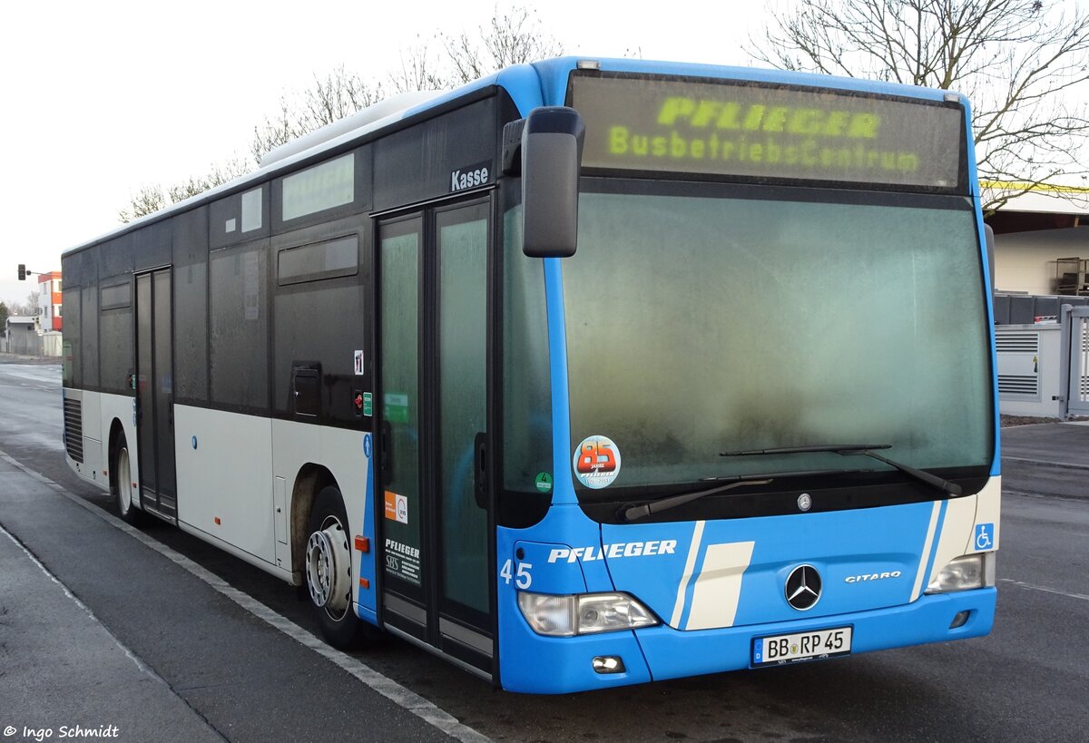 Pflieger Reise & Verkehr aus Böblingen | Stadtverkehr Böblingen Sindelfingen (SBS) | Nr. 45 | BB-RP 45 | Mercedes-Benz Citaro Facelift | 13.12.2015 in Böblingen