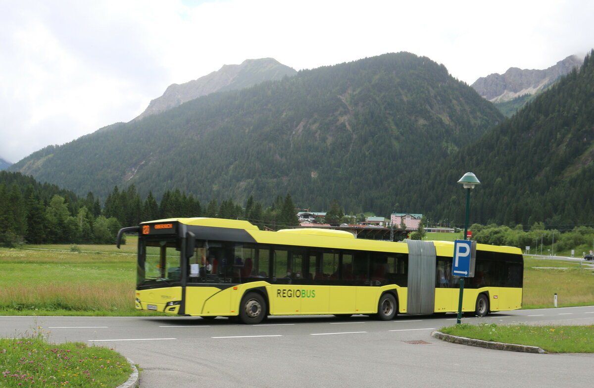 PostBus - Solaris am 16. Juli 2021 in Tannheim (Aufnahme: Martin Beyer)