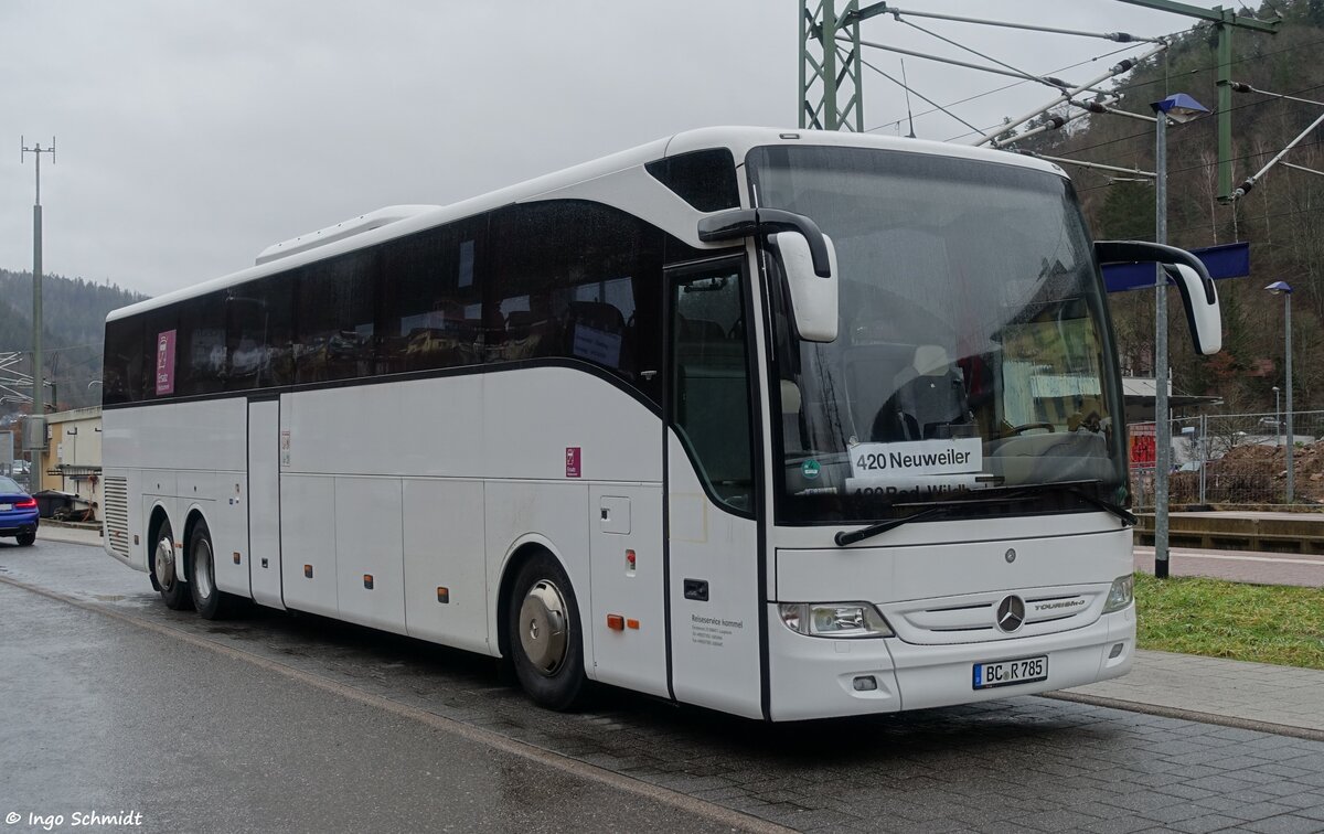 Reiseservice Rommel aus Laupheim | BC-R 785 | Mercedes-Benz Tourismo II RHD L | 30.01.2021 in Bad Wildbad