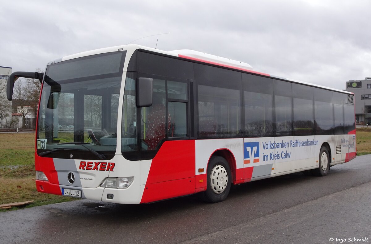 Rexer aus Calw | CW-LL 12 | Mercedes-Benz Citaro Facelift | 31.01.2016 in Böblingen