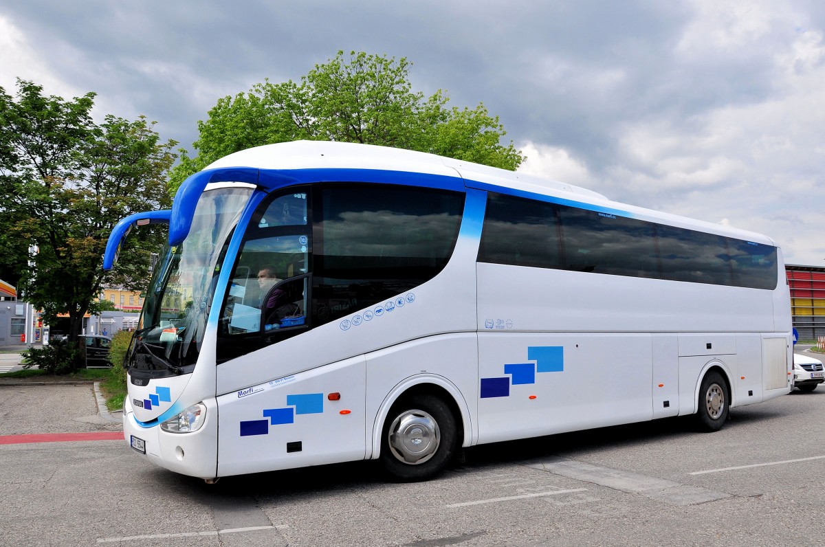 Scania Irizar aus der CZ am 31.Mai 2014 in Krems gesehen.