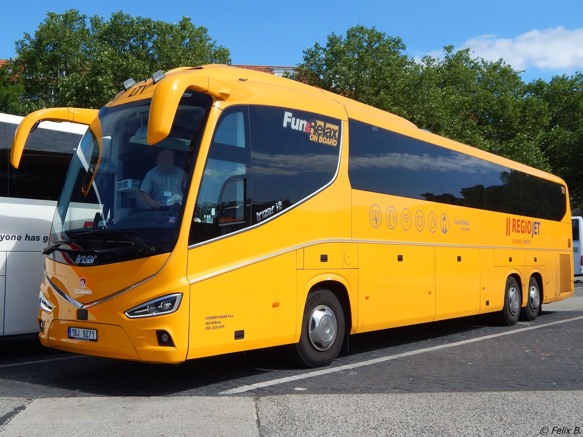 Scania Irizar von Student Agency aus Tschechien in Berlin.