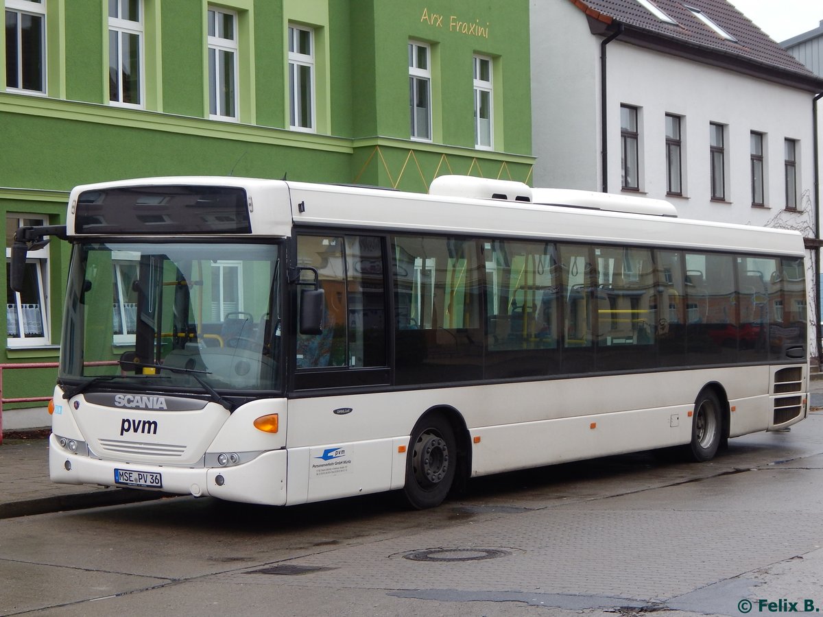 Scania OmniLink der PVM Waren in Neubrandenburg.