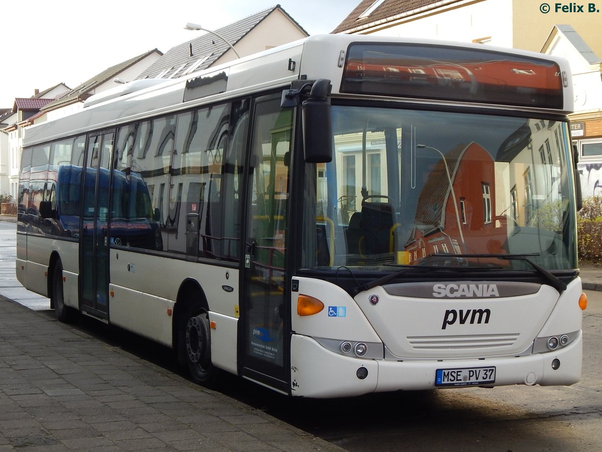 Scania OmniLink der PVM Waren in Neubrandenburg. 