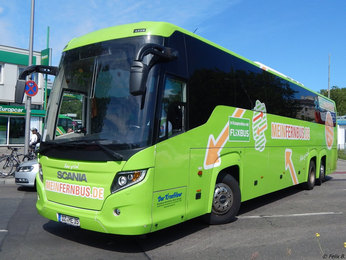 Scania Touring von FlixBus/Der Krostitzer aus Deutschland in Berlin.