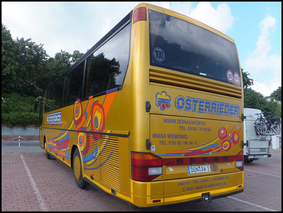 Setra 312 HD von Osterrieder aus Deutschland im Stadthafen Sassnitz.