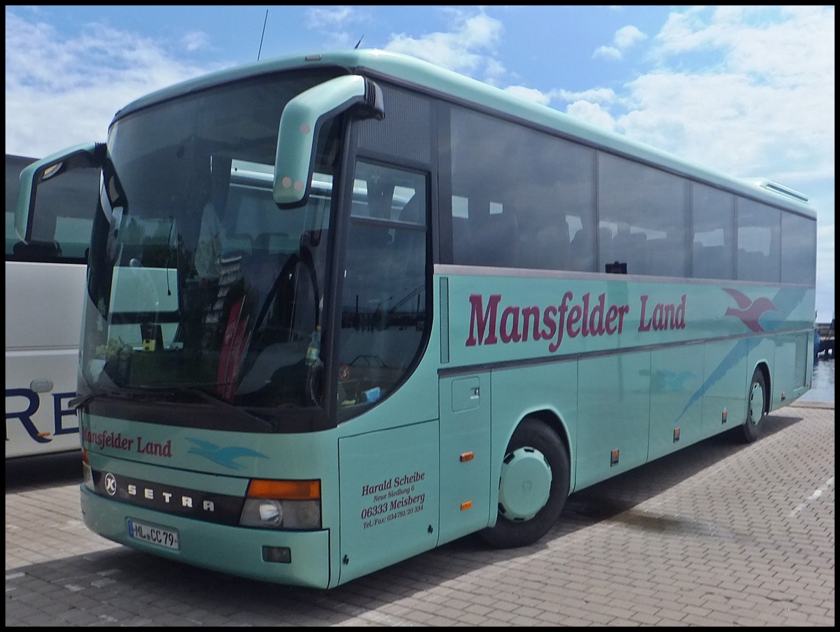 Setra 315 GT-HD von Mansfelder Land aus Deutschland im Stadthafen Sassnitz.