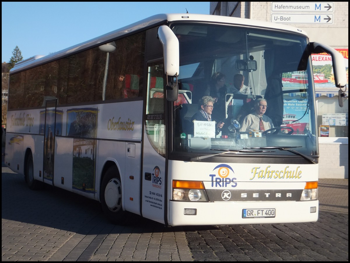 Setra 315 GT-HD von Michel-Reisen aus Deutschland im Stadthafen Sassnitz.