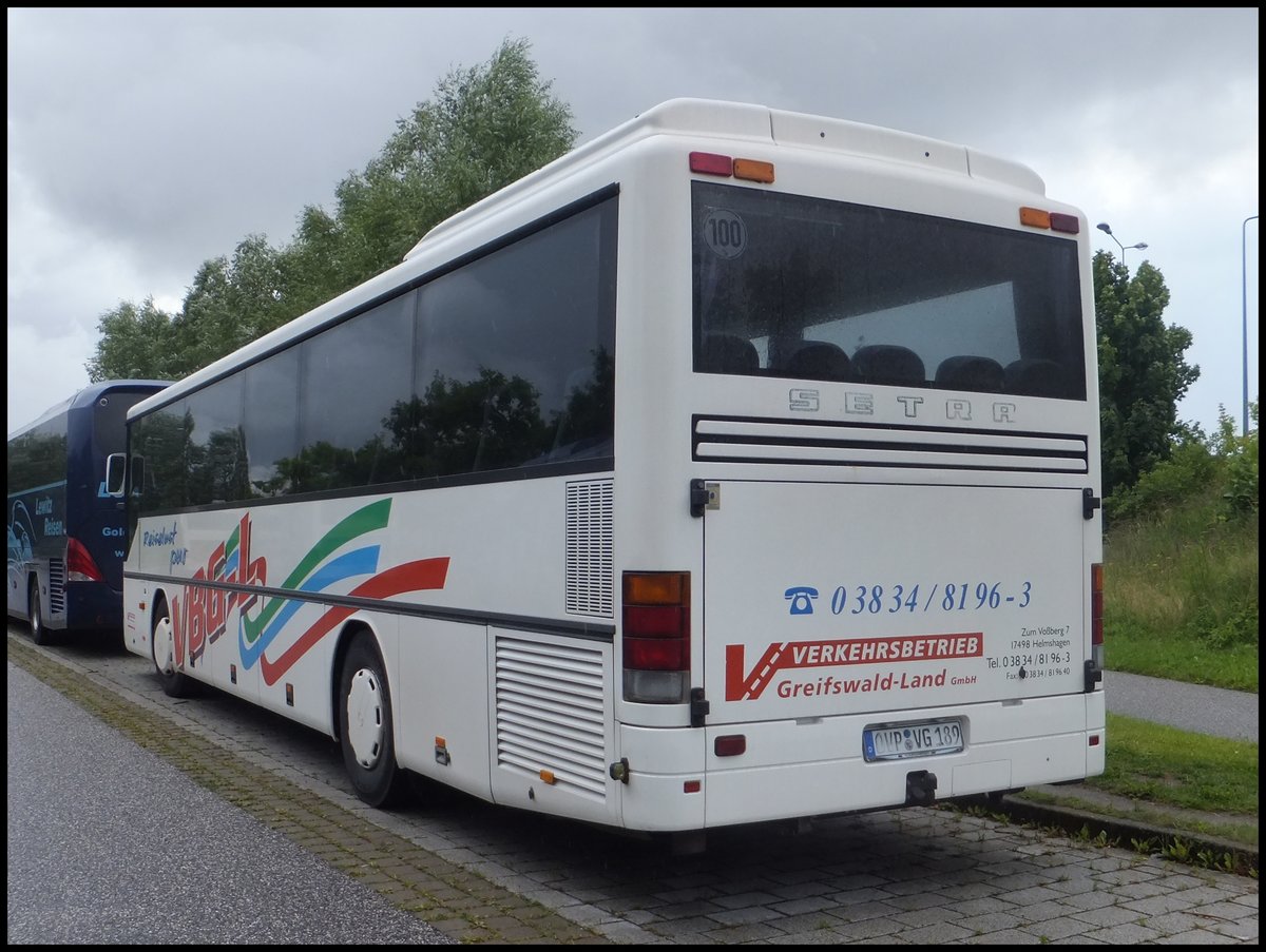 Setra 315 H des Verkehrsbetrieb Greifswald-Land GmbH in Rostock.