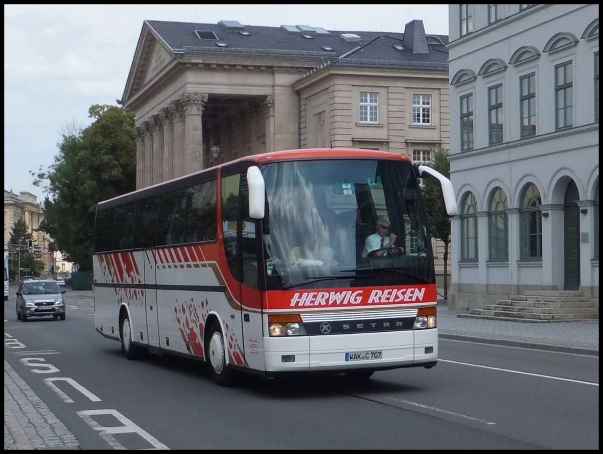 Setra 315 HDH von Herwig Reisen aus Deutschland in Meiningen.