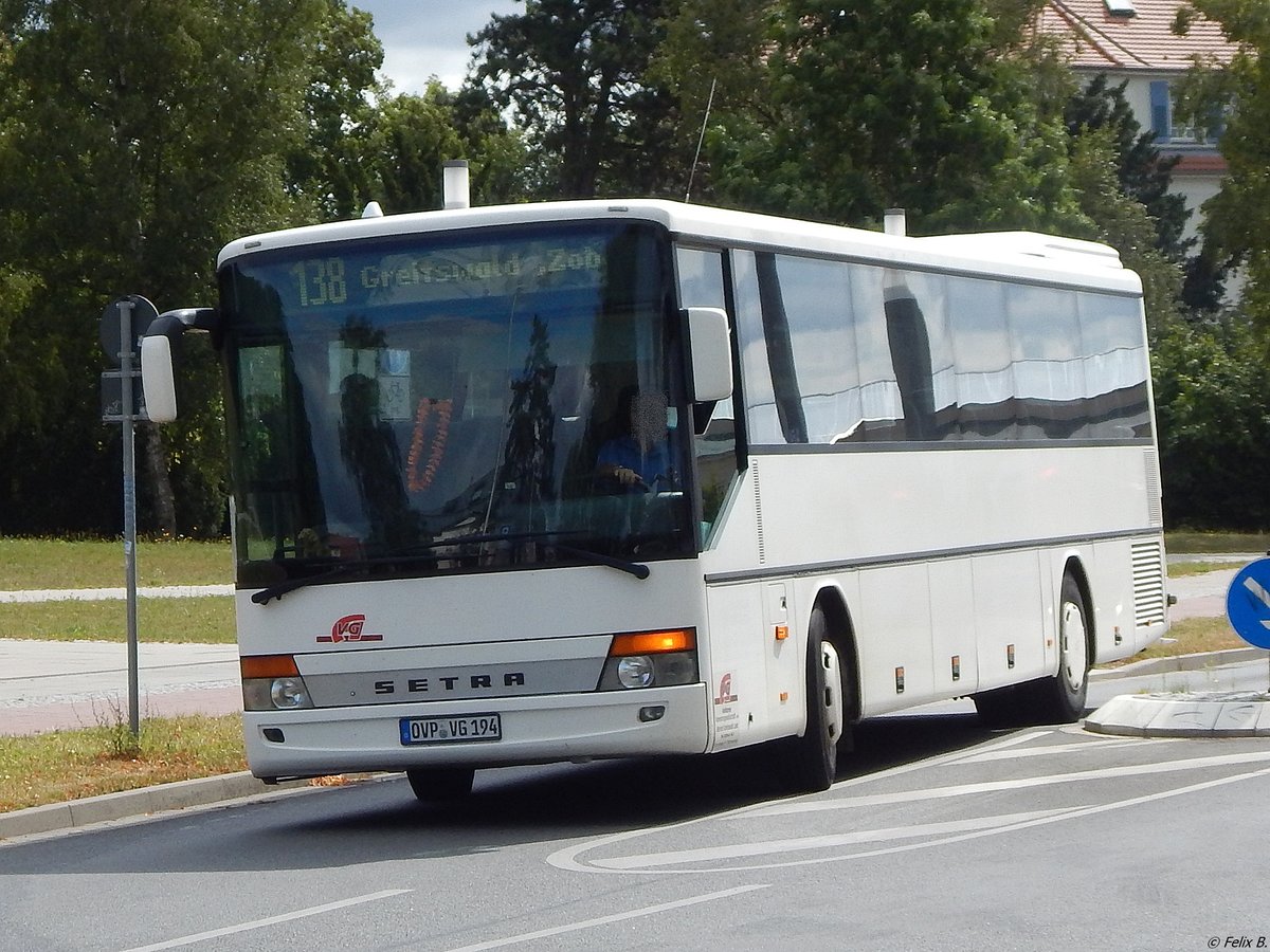 Setra 315 UL der Anklamer Verkehrsgesellschaft in Greifswald.