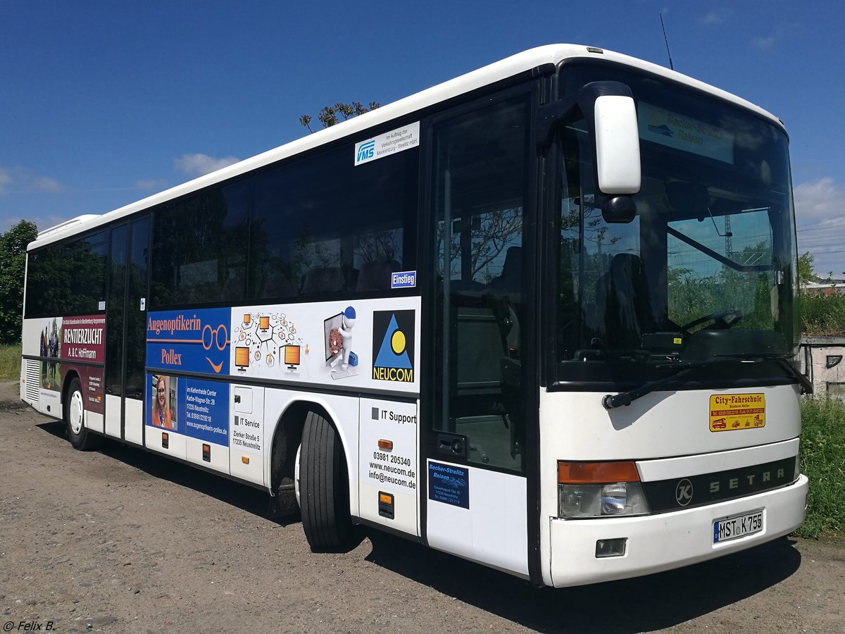 Setra 315 UL von Becker-Strelitz Reisen aus Deutschland in Neubrandenburg. (Mein Fahrschulbus Nr. 1)