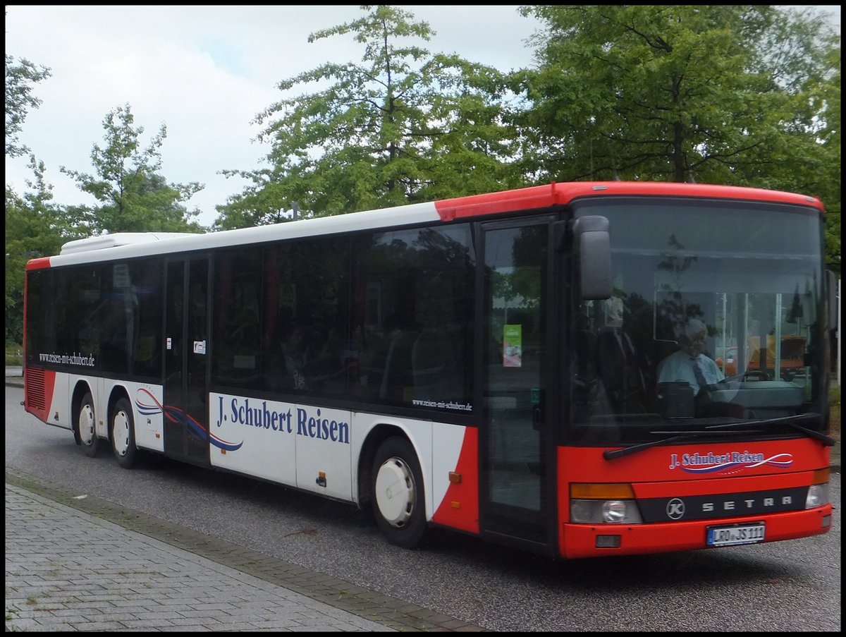 Setra 319 NF von J. Schubert Reisen aus Deutschland in Rostock.