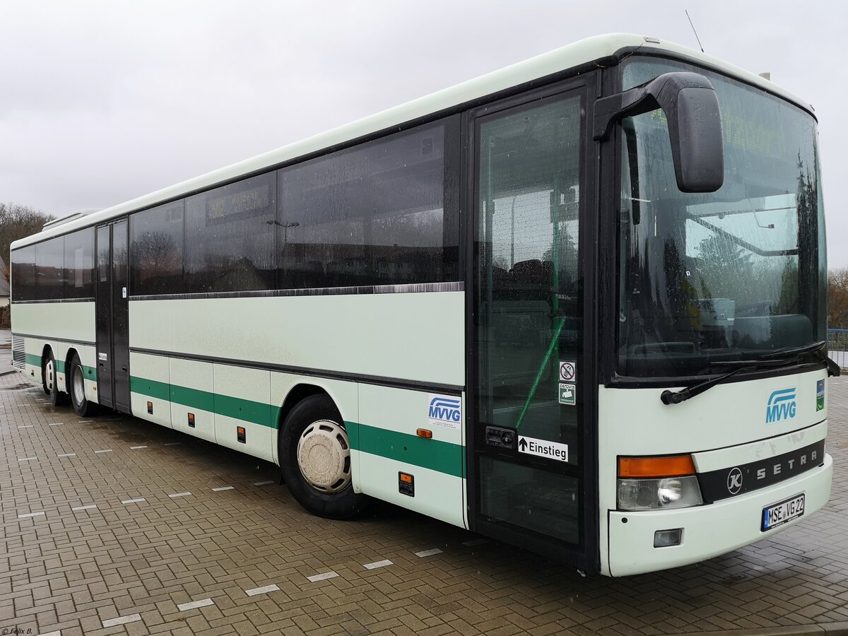 Setra 319 UL der MVVG (ex Nahverkehr GmbH Elbe-Elster/EE-N 231) in Woldegk. 