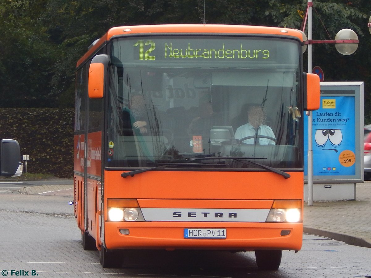 Setra 319 UL der PVM Waren in Neubrandenburg.