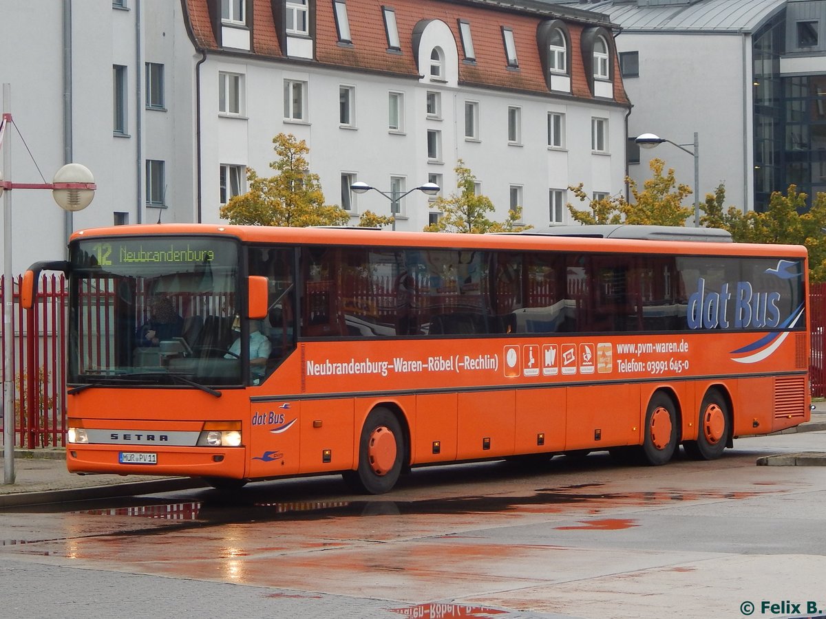 Setra 319 UL der PVM Waren in Neubrandenburg.