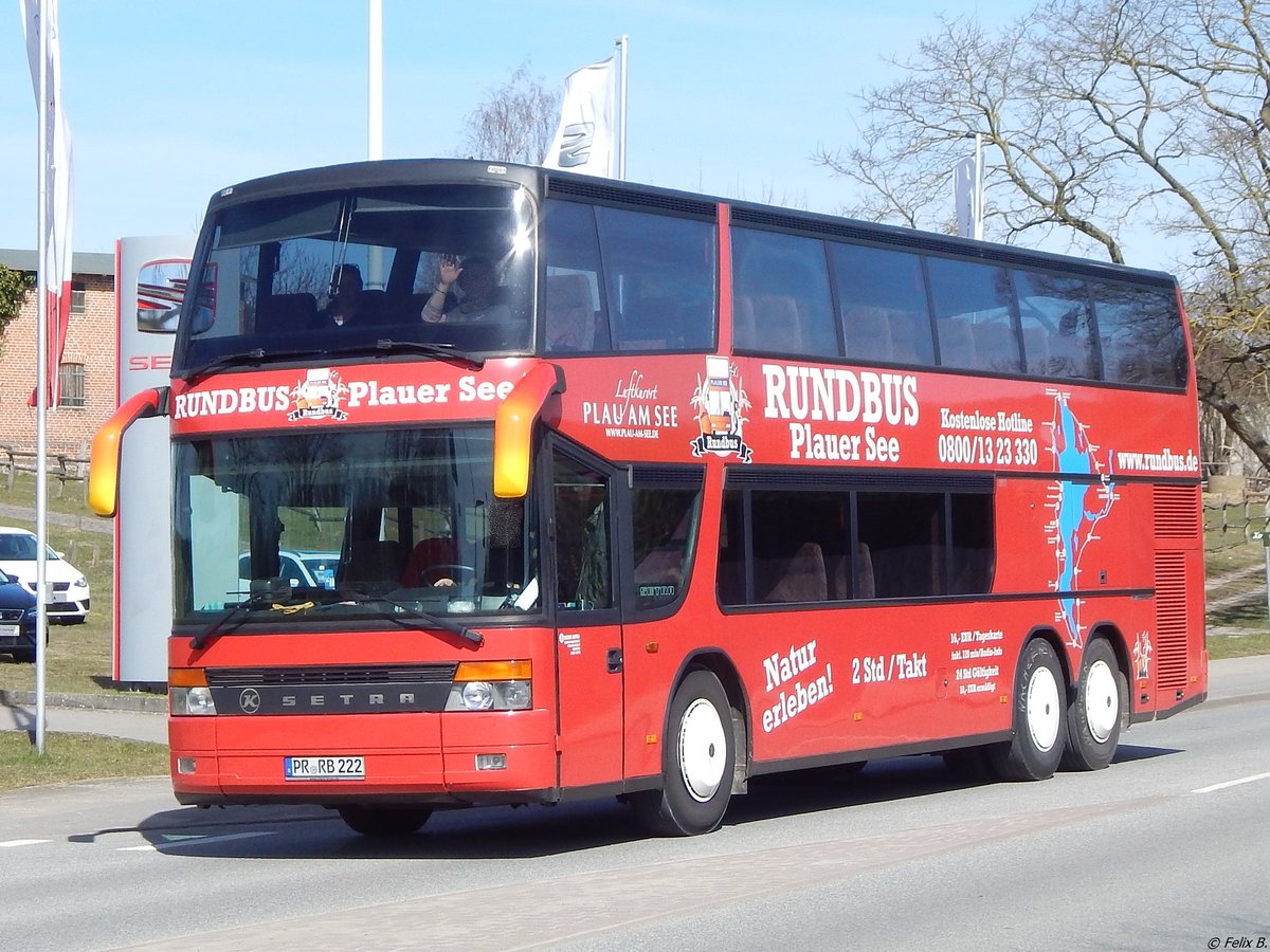 Setra 328 DT der RegioInfra Gesellschaft (ex Müller, Hachenburg) in Malchow.