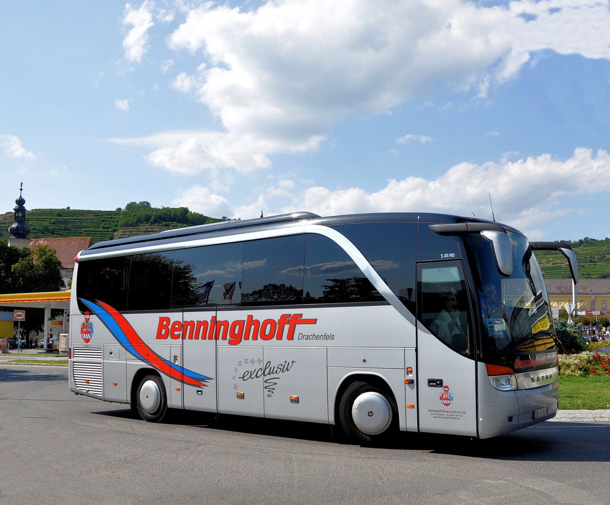 Setra 411 HD von BENNINGHOFF aus Deutschland im August 2013 in Krems gesehen.