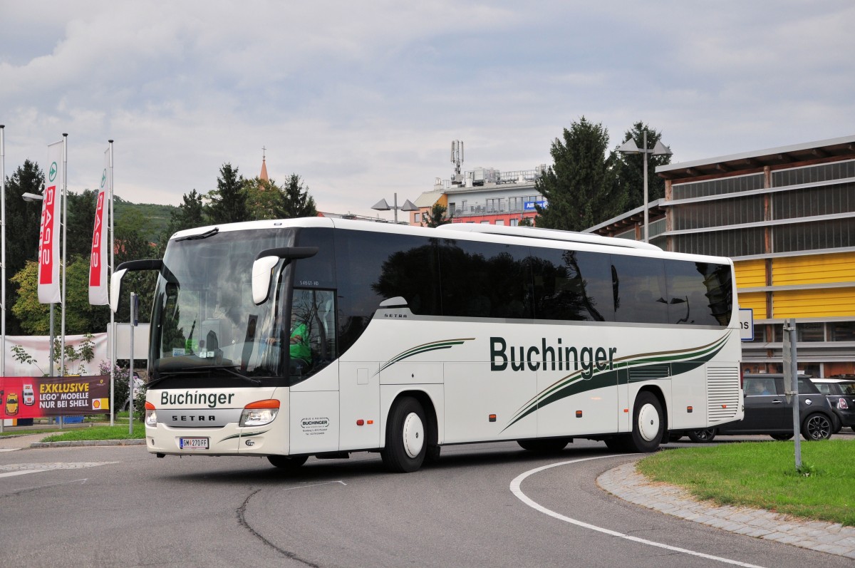 Setra 415 GT-HD von Buchinger Busreisen aus Obersterreich am 20.9.2014 in Krems gesehen.