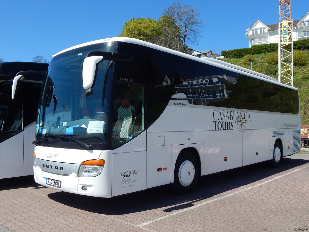 Setra 415 GT-HD von Casablanca Tours aus Deutschland im Stadthafen Sassnitz.