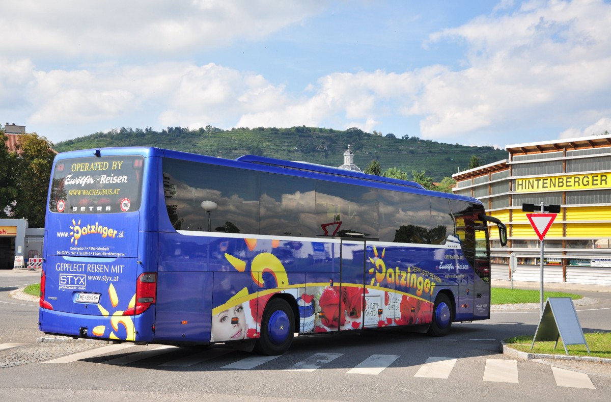 Setra 415 GT-HD von Datzinger Reisen aus Niedersterreich am 22.August 2014 in Krems.