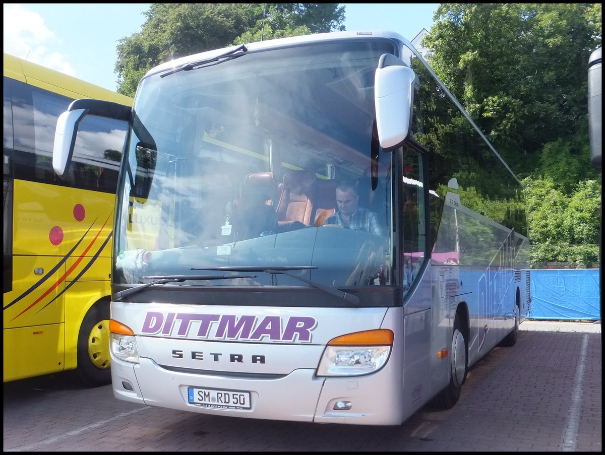 Setra 415 GT-HD von Dittmar aus Deutschland im Stadthafen Sassnitz.