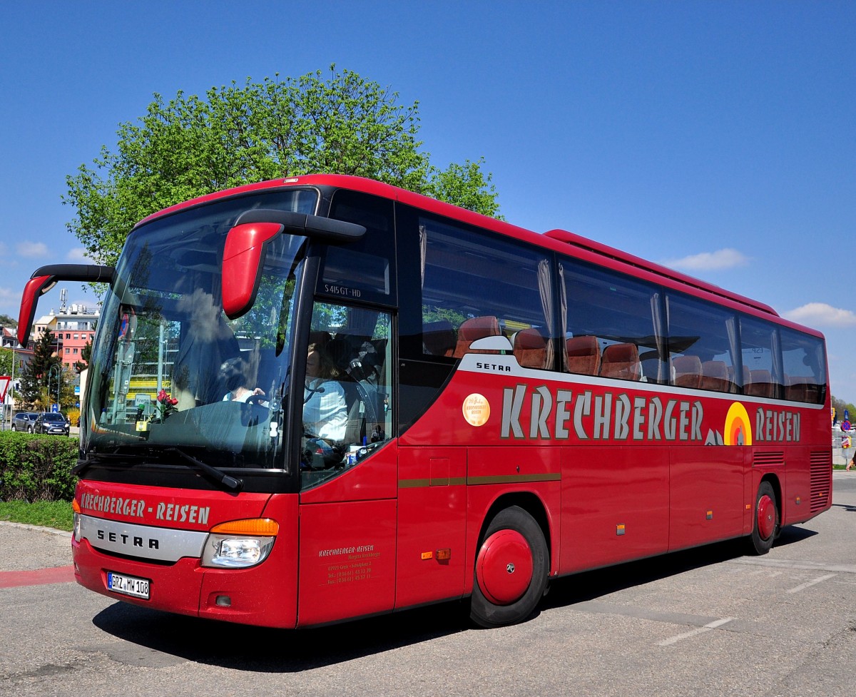 Setra 415 GT-HD von Krechberger Reisen aus sterreich im April 2015 in Krems.