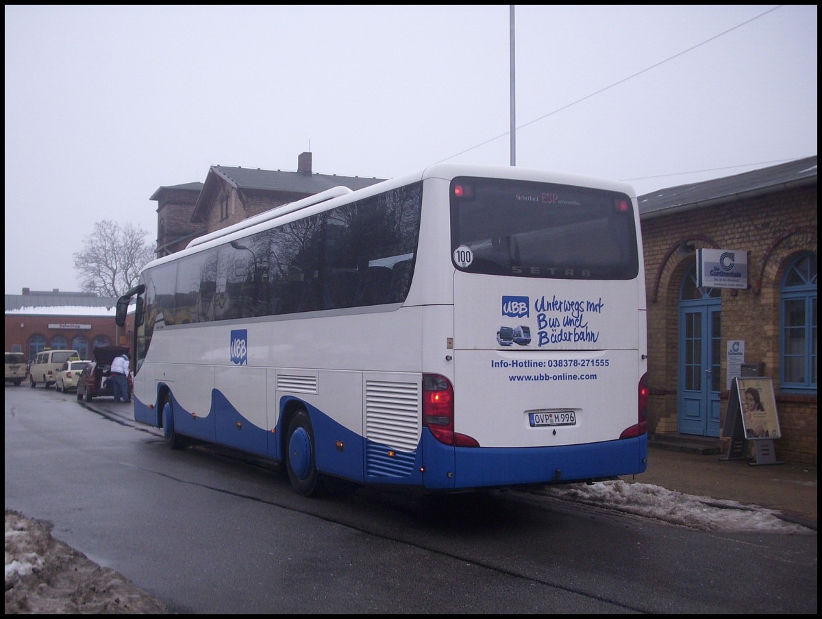 Setra 415 GT-HD von der Usedomer Bderbahn in Bergen.  
