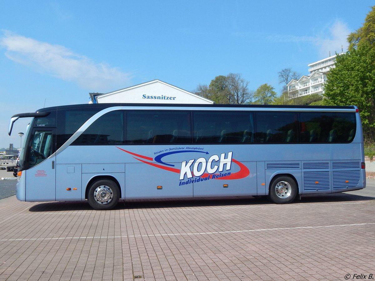 Setra 415 HD von Koch aus Deutschland im Stadthafen Sassnitz.