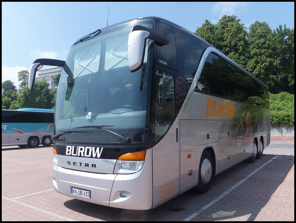 Setra 415 HDH von Burow aus Deutschland im Stadthafen Sassnitz.