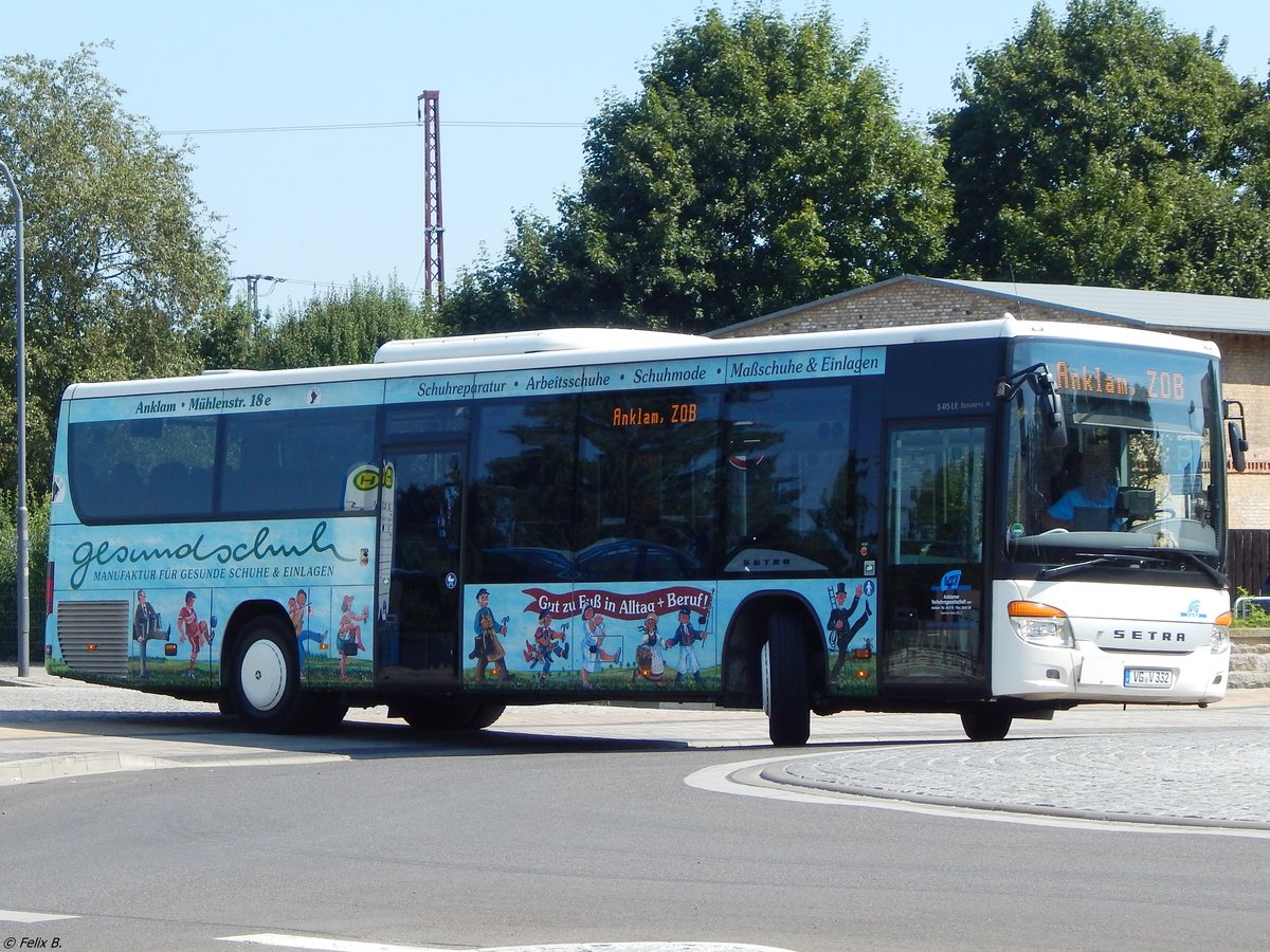 Setra 415 LE Business der Anklamer Verkehrsgesellschaft mbH in Anklam.