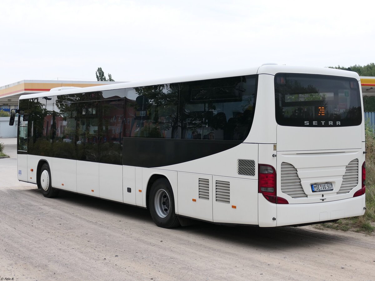 Setra 415 LE Business der MVVG (ex Fecht, KN-GF 90) in Waren.