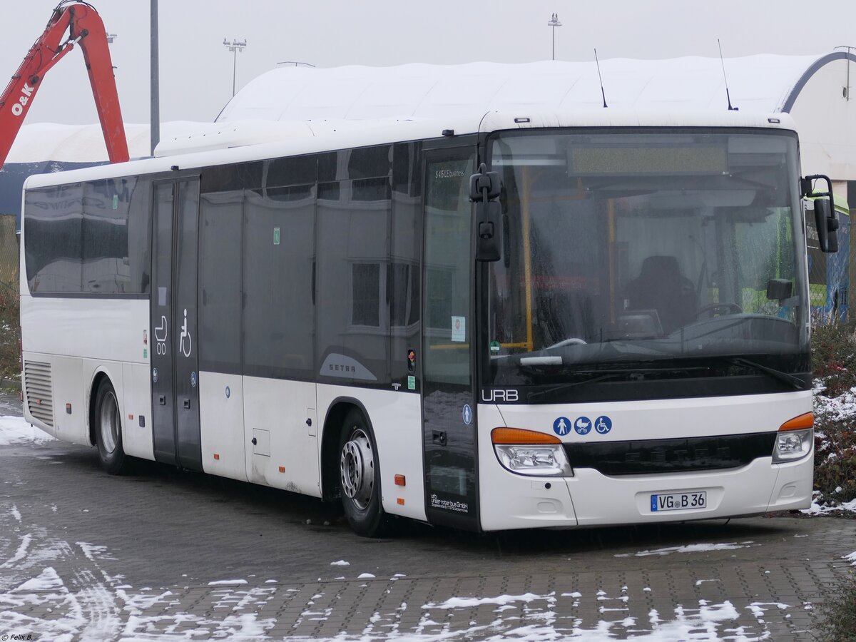 Setra 415 LE Business von URB aus Deutschland (ex Walter Gerber Omnibushandel - STA-GO 808) in Ueckermünde.