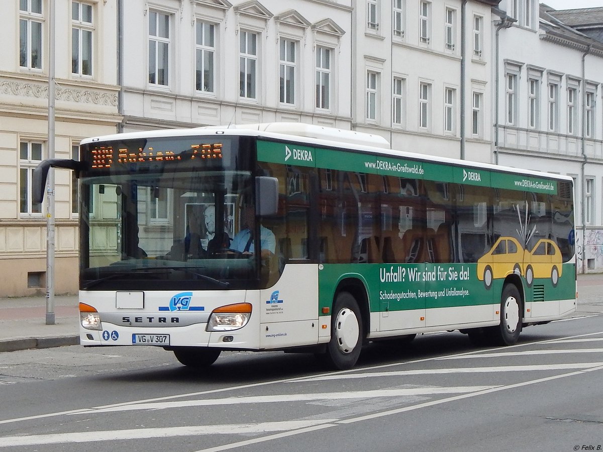 Setra 415 NF der Anklamer Verkehrsgesellschaft mbH in Greifswald.