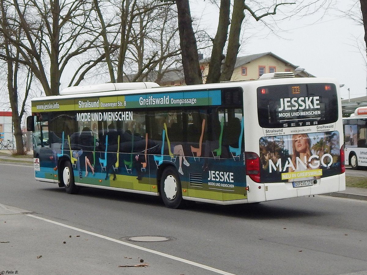 Setra 415 NF der Anklamer Verkehrsgesellschaft mbH in Greifswald.