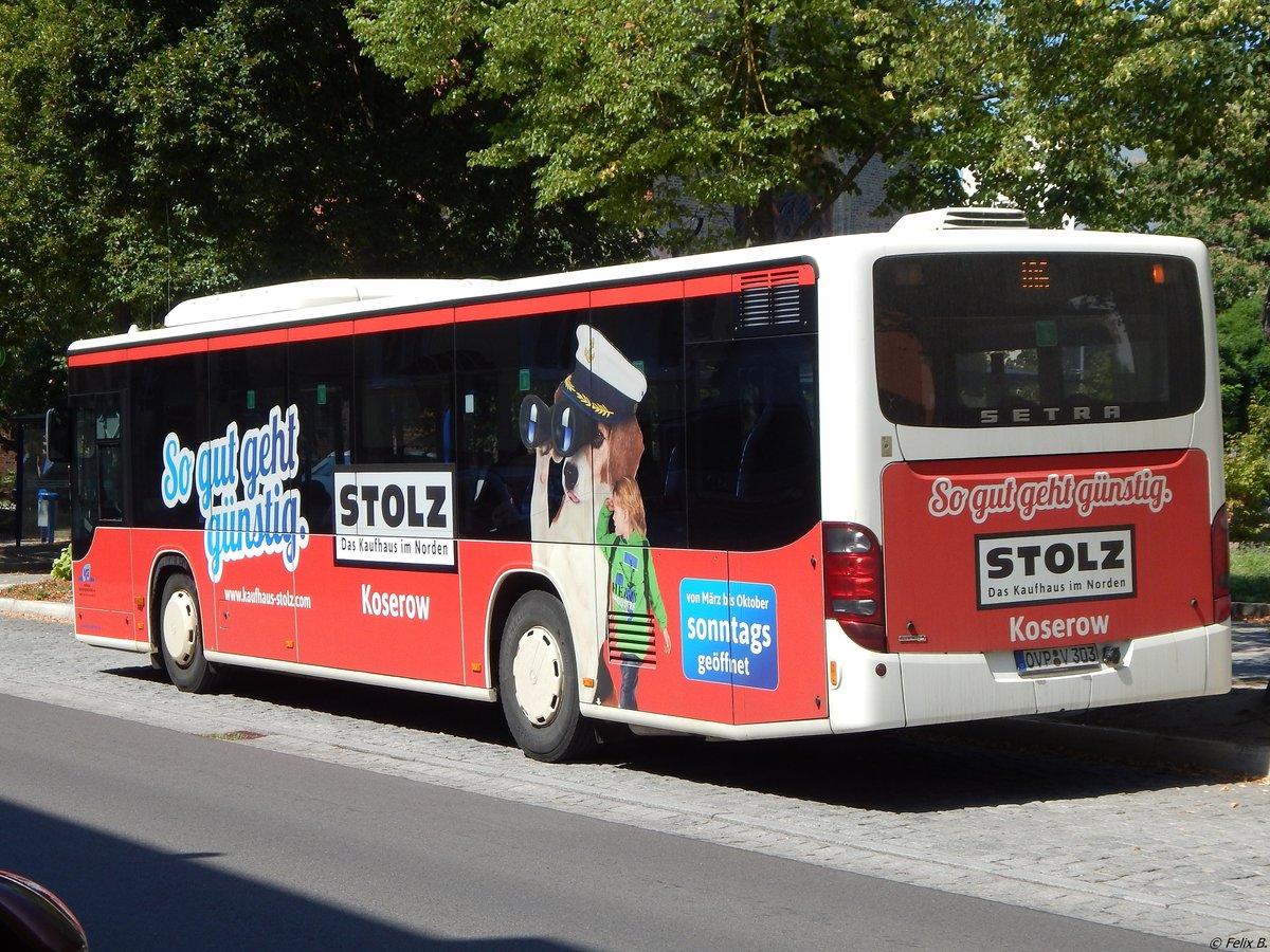 Setra 415 NF der Anklamer Verkehrsgesellschaft mbH in Anklam.