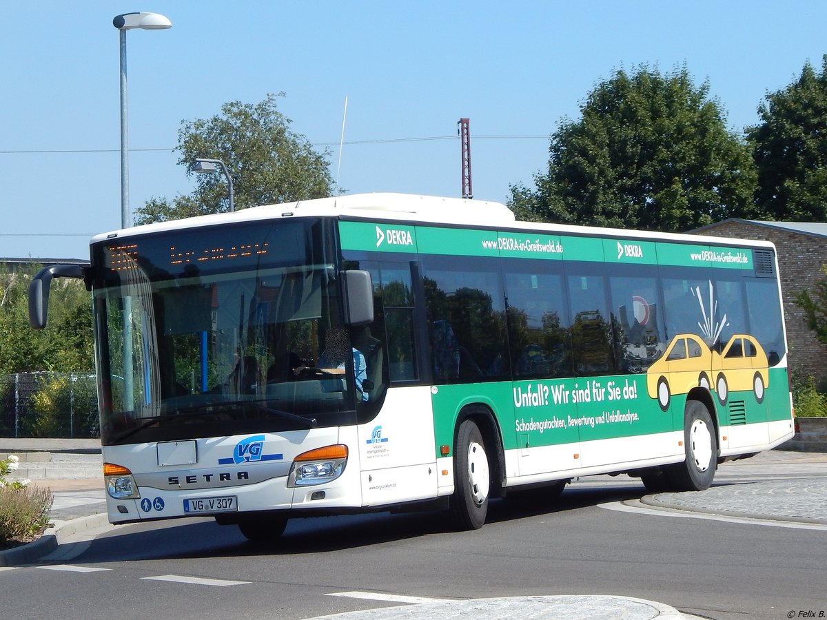 Setra 415 NF der Anklamer Verkehrsgesellschaft mbH in Anklam.