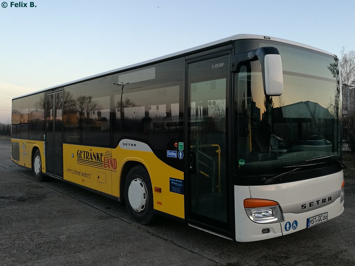 Setra 415 NF von Becker-Strelitz Reisen aus Deutschland in Neubrandenburg.