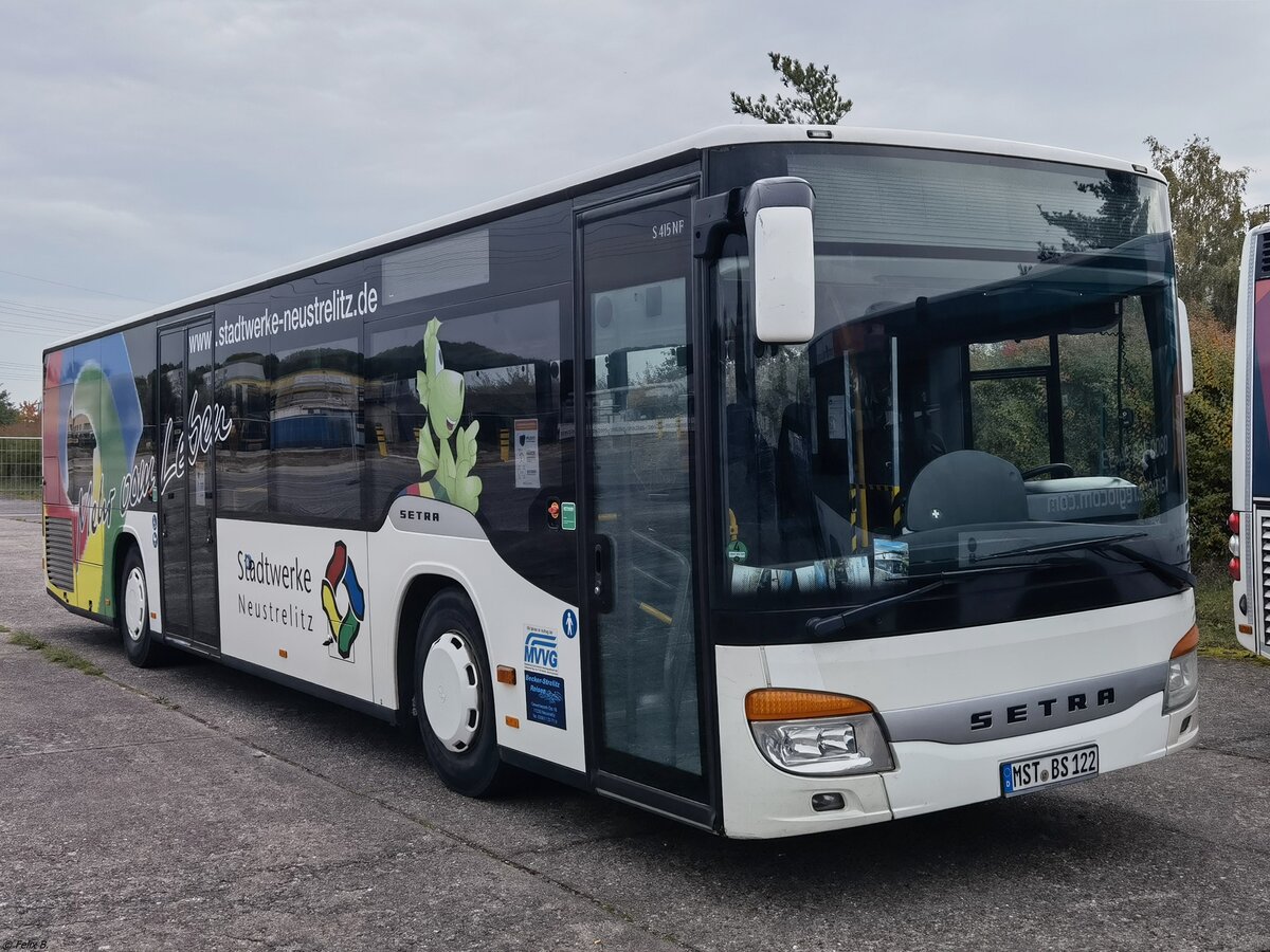 Setra 415 NF von Becker-Strelitz Reisen aus Deutschland in Neubrandenburg.