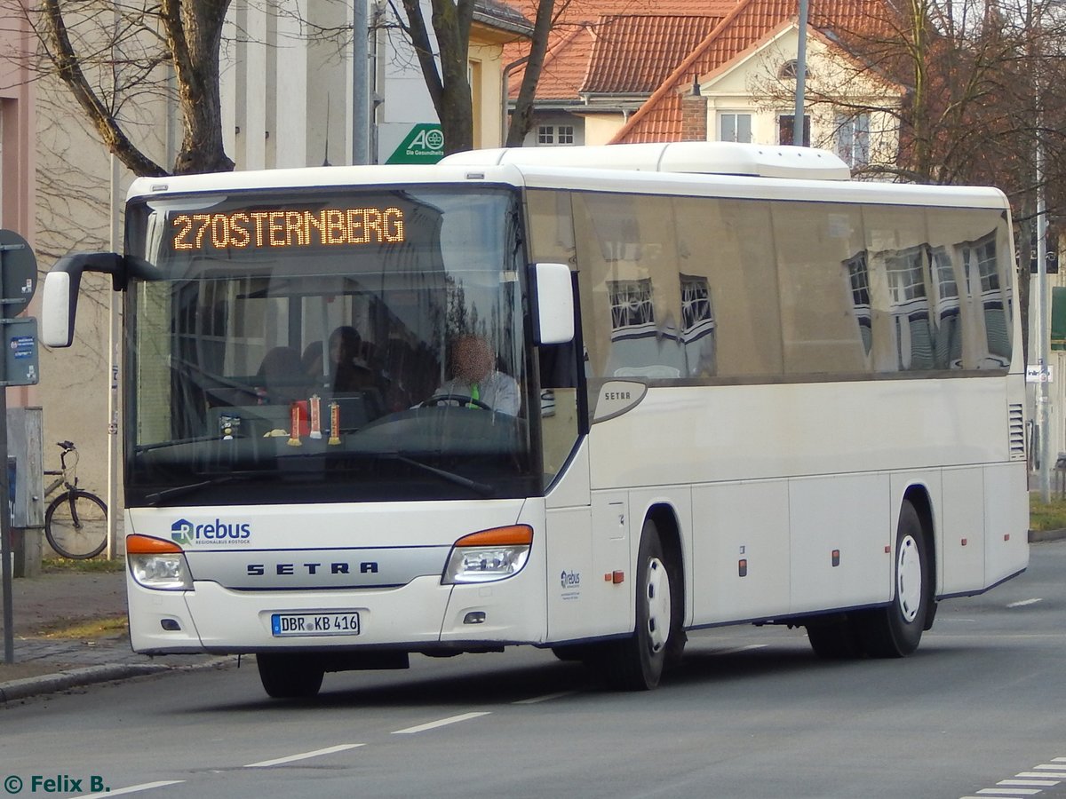 Setra 415 UL von Regionalbus Rostock in Güstrow.