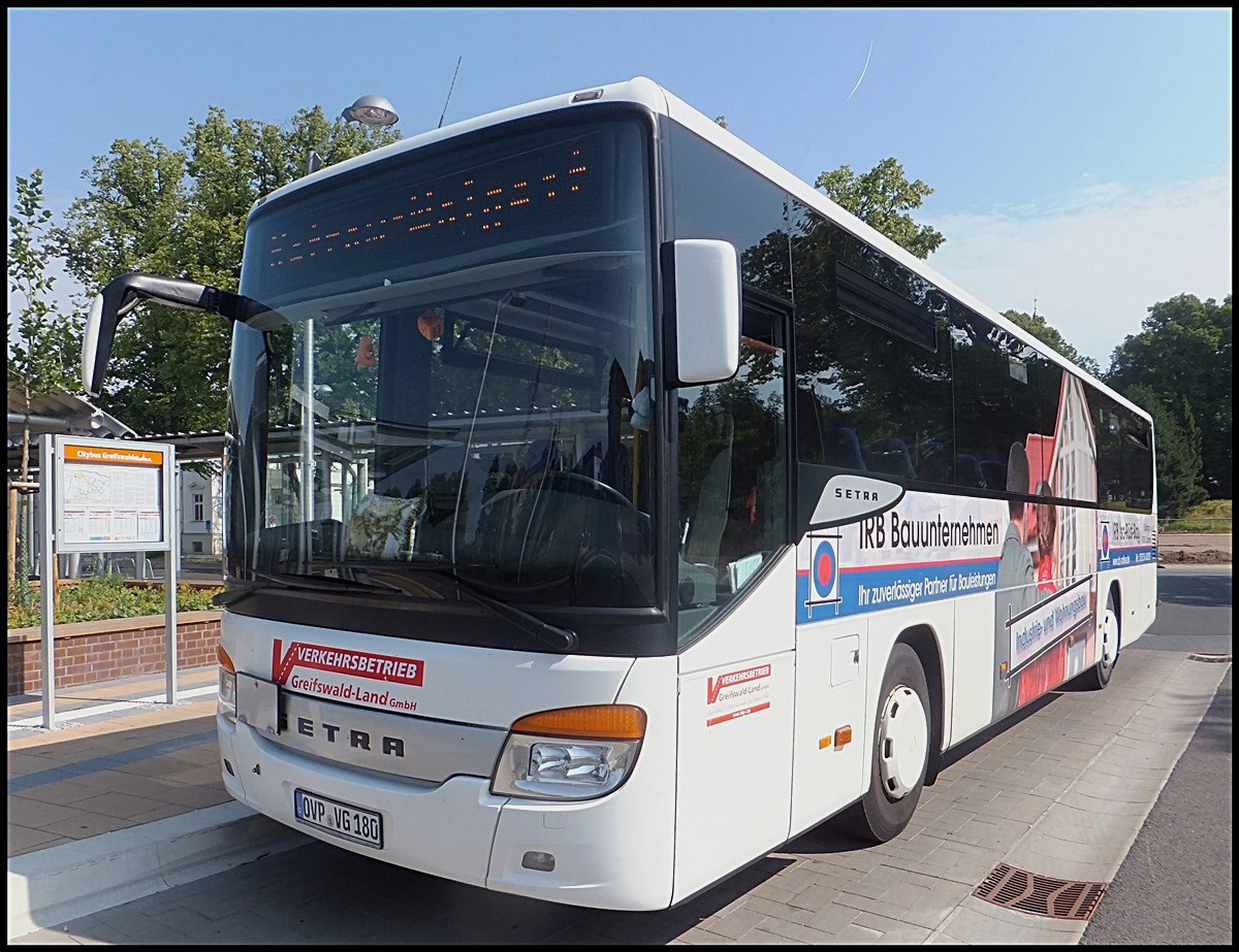 Setra 415 UL der Verkehrsbetrieb Greifswald-Land GmbH in Greifswald. 