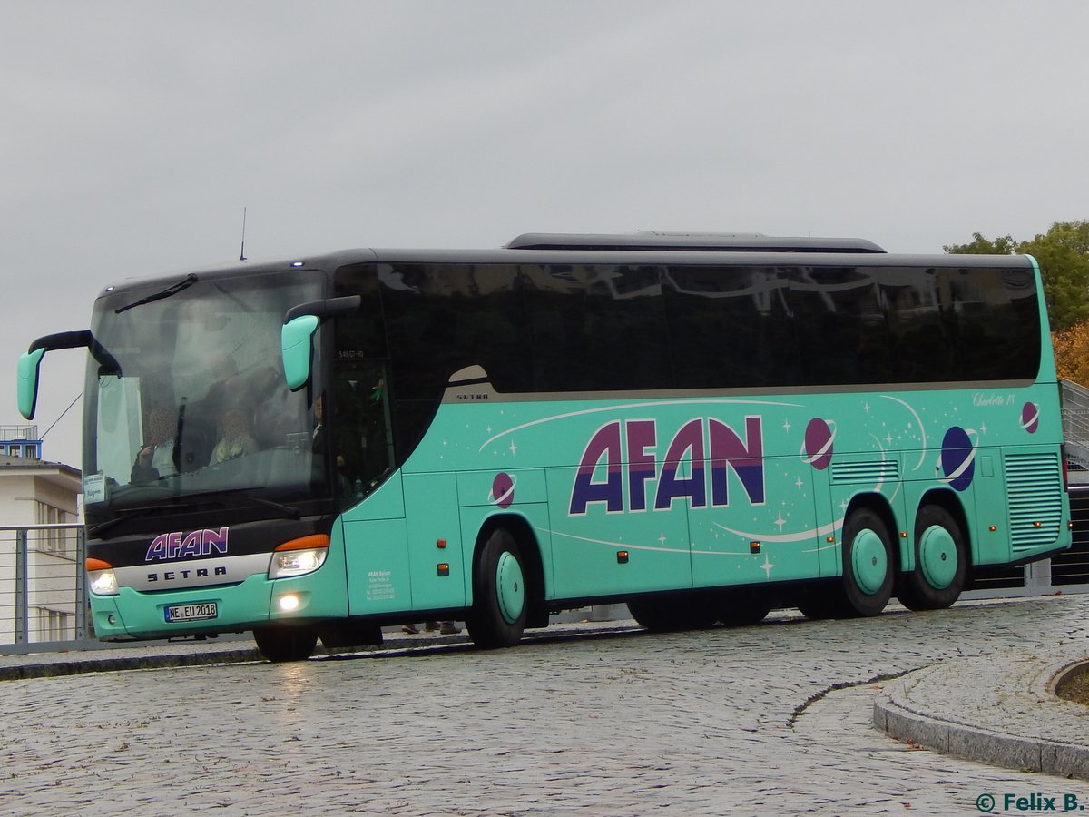 Setra 416 GT-HD von Afan aus Deutschland im Stadthafen Sassnitz.