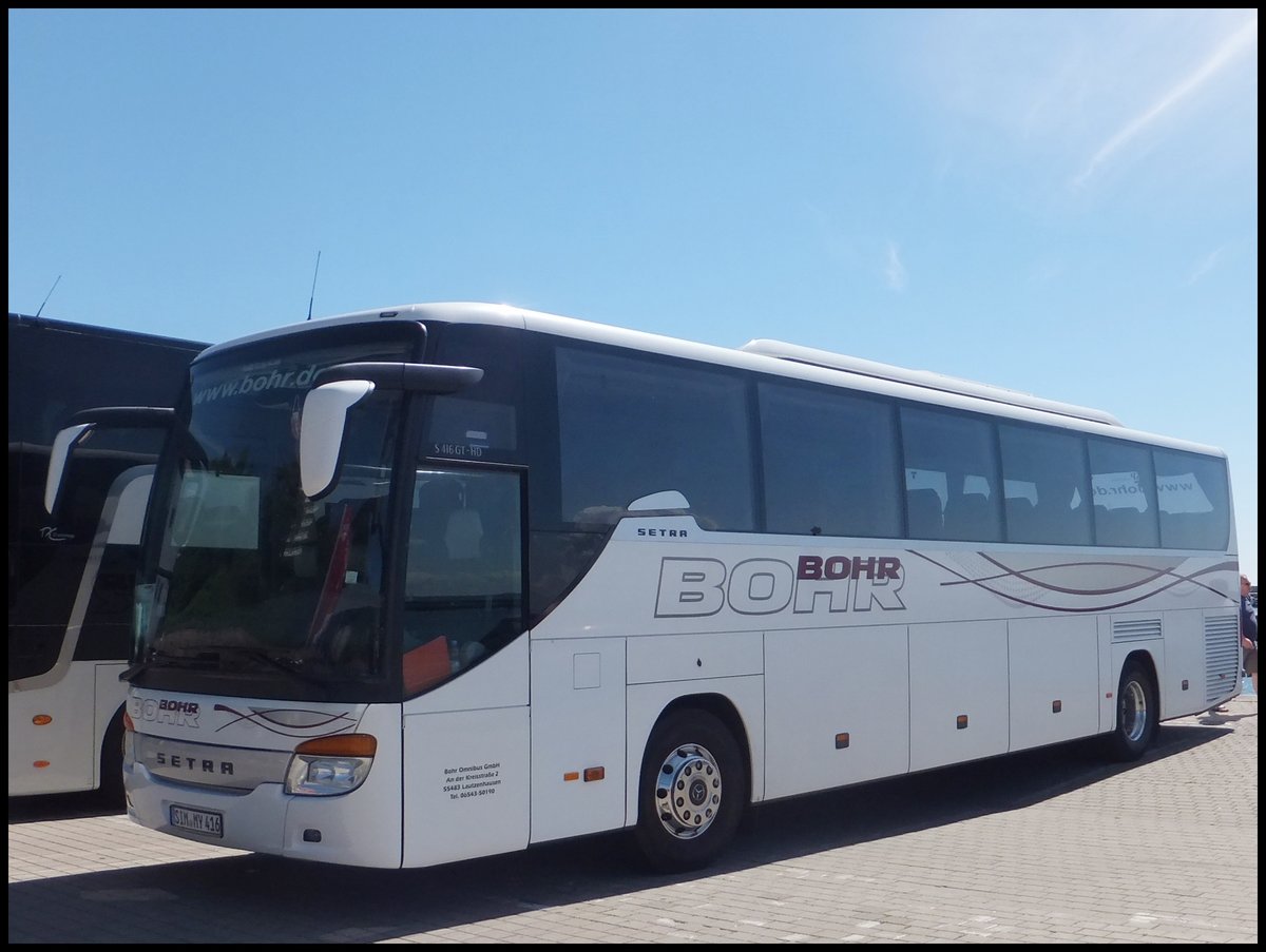 Setra 416 GT-HD von Bohr aus Deutschland im Stadthafen Sassnitz.