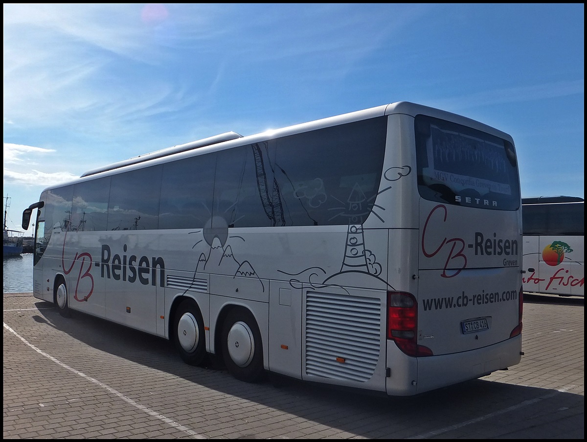 Setra 416 GT-HD von CB-Reisen aus Deutschland im Stadthafen Sassnitz.