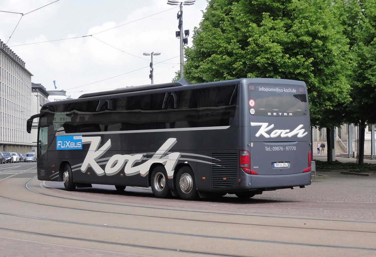 SETRA 416 GT-HD von KOCH Reisen Ende April 2014 in Leipzig bei der Oper gesehen.